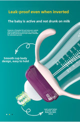 Biberon anti-coliques col large avec bille gravité et tétine silicone