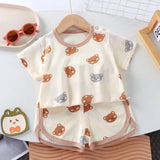 Ensemble 2 pièces bébé dessin animé Mybooni — T-shirt et short 0-4 ans
