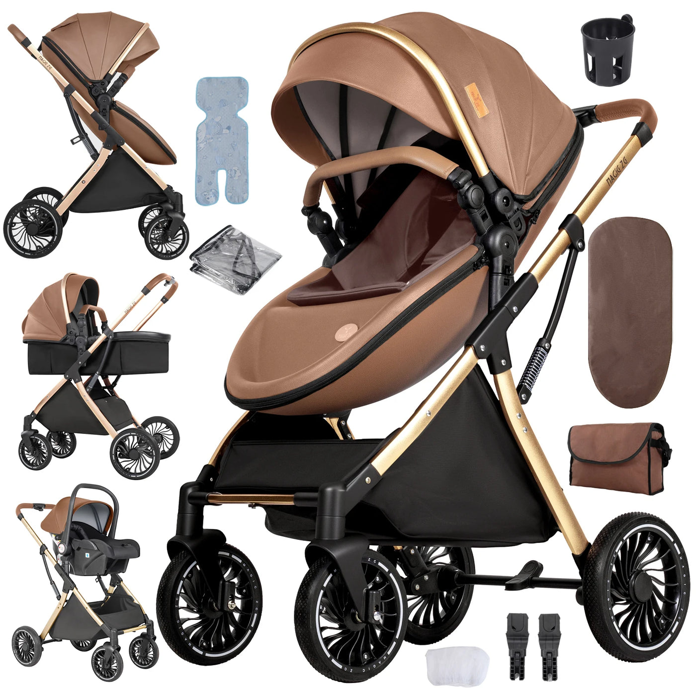 Système voyage 3-en-1 Mybooni — Siège auto harnais sécurité nouveau-né
