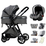 Poussette 3-en-1 pliable Mybooni — Multifonction siège auto inclus