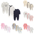 Lot 3 grenouillères bébé unisexe Mybooni — Manches longues coton