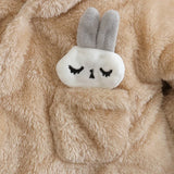 Combinaison bébé automne-hiver peluche chaud - grenouillère cartoon chien/lapin 0-2 ans