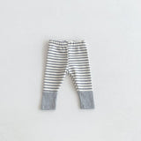 Legging bébé bicolore rayé automne - pantalon enfant couleurs bonbon 3-18 mois