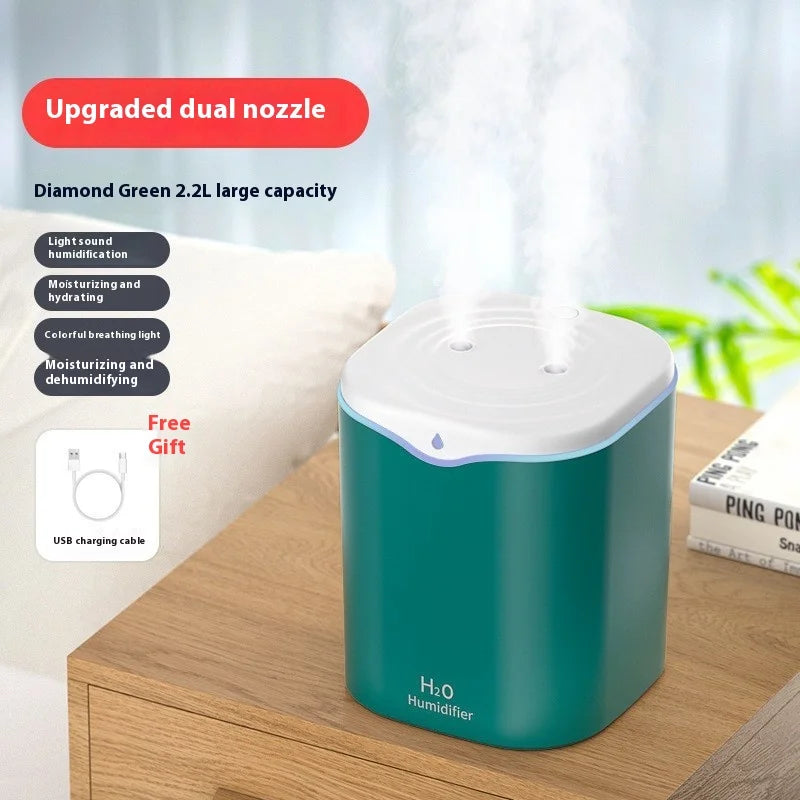 Humidificateur 2L double spray USB Mybooni — Silencieux sans fil chambre et bureau