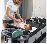 Lit bébé multifonction 0-6 ans - berceuse table à langer berceau pliant installation libre