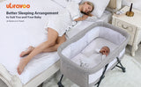 Lit de voyage bébé pliable avec matelas et roulettes silencieuses - cododo XYT-001