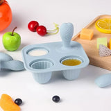 5 anneaux dentition bébé silicone BPA free - porte-aliments fruits légumes forme lapin anti-chute