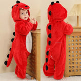 Combinaison pyjama bébé flanelle cartoon - grenouillère licorne/lapin/dinosaure animal