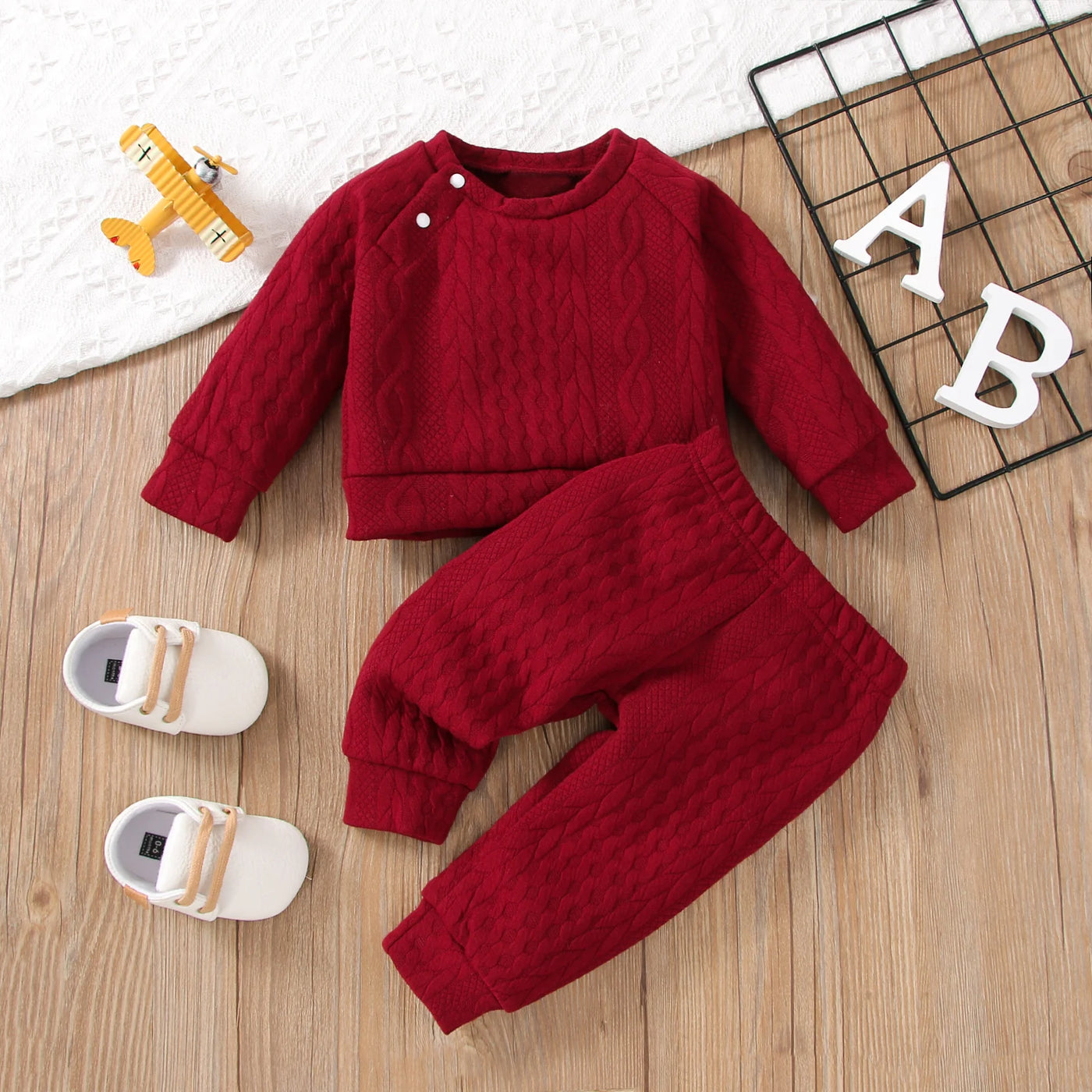 Ensemble bébé 2 pièces Mybooni — Haut manches longues et pantalon 7 coloris