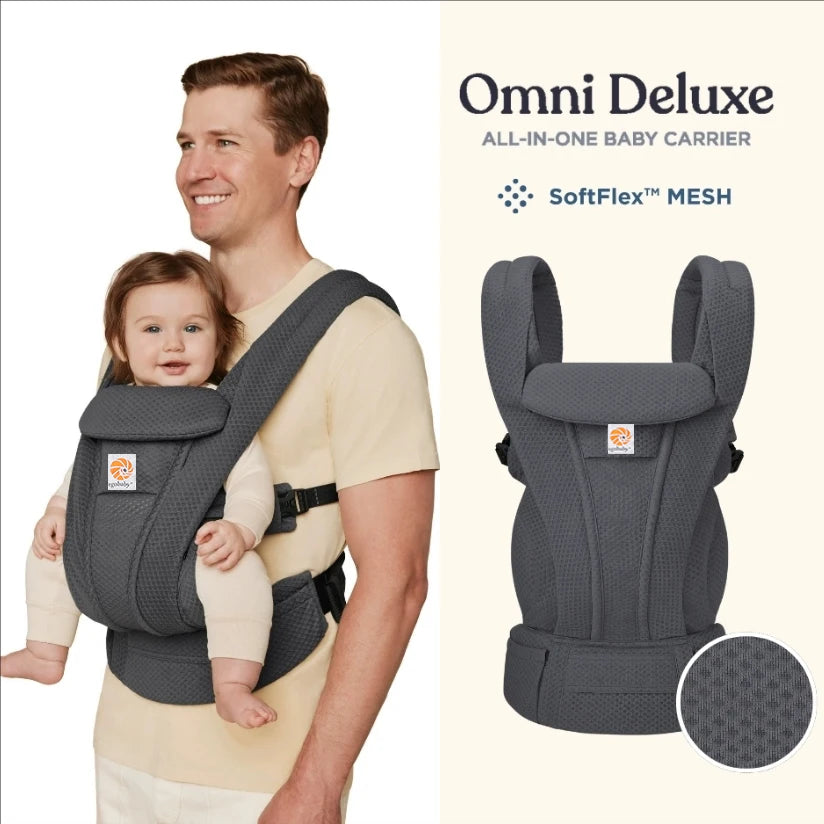 Porte-bébé Egobaby Omni Deluxe ergonomique 360 - sac à dos avec ceinture lombaire et sangle épaule