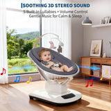 Balancelle bébé électrique 5D Mybooni — télécommande et musique