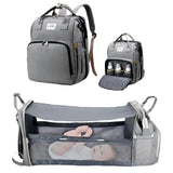 Sac à dos à langer 3-en-1 Mybooni — Table à langer + Lit de voyage + Port USB