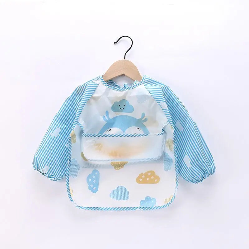 Bavoir imperméable manches longues Mybooni — Tablier repas protection vêtements
