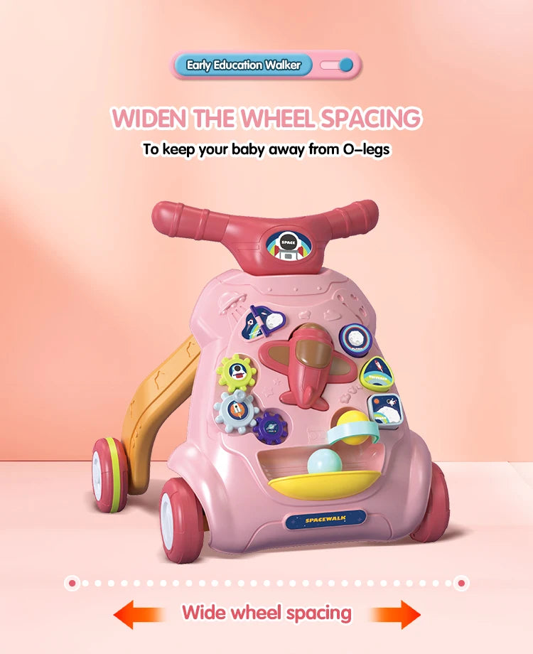 Trotteur bébé musical avec lumières pour 0-12 mois