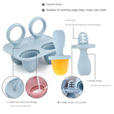 5 anneaux dentition bébé silicone BPA free - porte-aliments fruits légumes forme lapin anti-chute