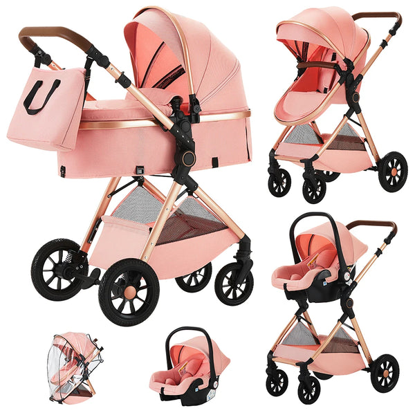 Système voyage 3-en-1 Bouni — Poussette réversible avec housse pluie