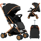 Poussette avec moustiquaire jusqu'à 20 kg panier rangement 4 roues pliable