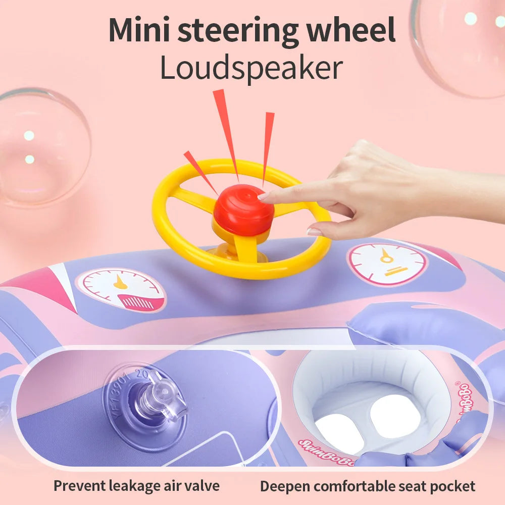 Bouée siège voiture bébé Mybooni — Gonflable avec baldaquin flottant été