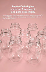 Biberon verre col large manchon silicone anti-coliques BPA Free
