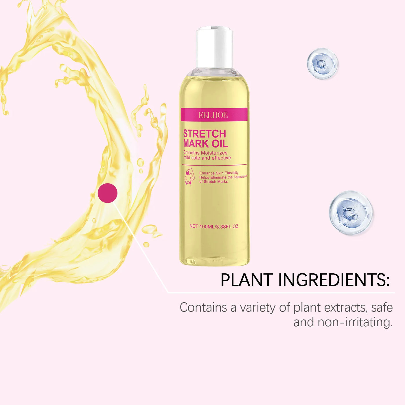 EELHOE Vitamin E Skin Care Oil Remove Pregnancy — vue complémentaire 4