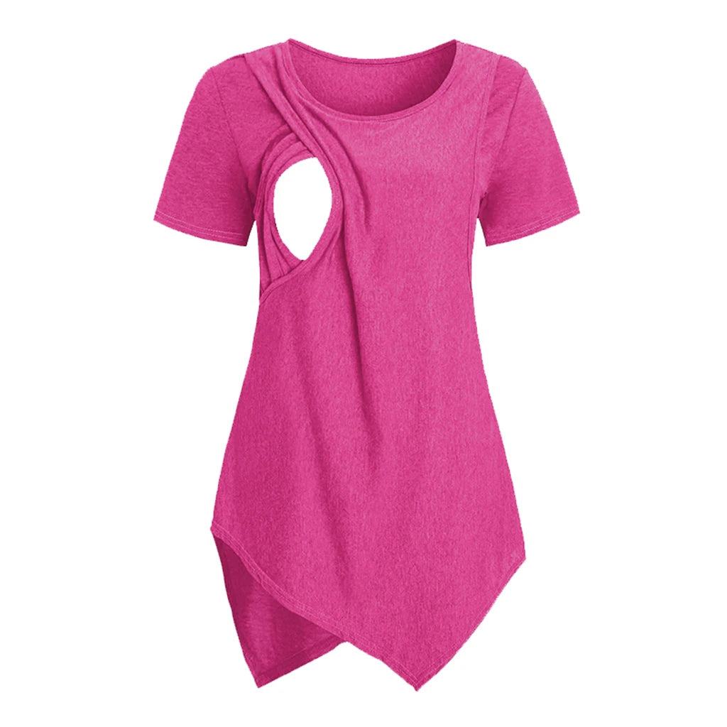 Top allaitement maternité Mybooni — T-shirt manches courtes doux femme enceinte