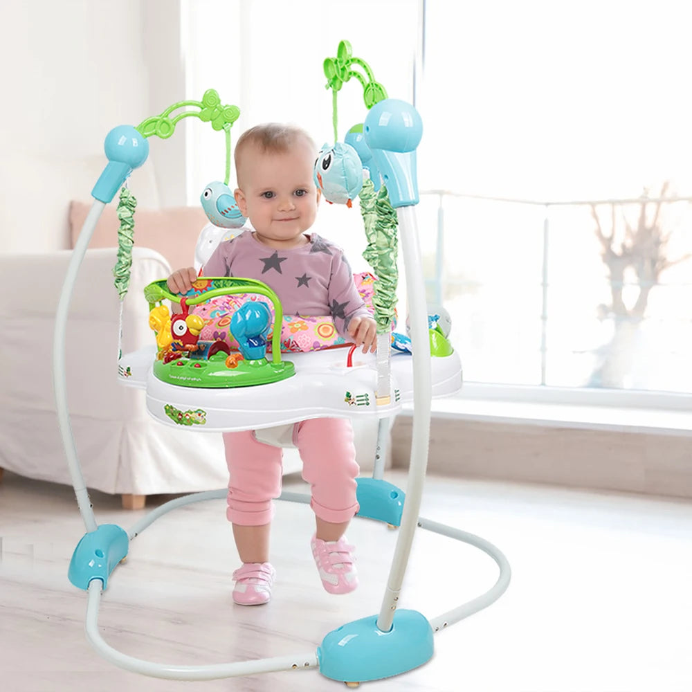 Balancelle bébé siège sauteur - table d'activités suspendue à partir de 9 mois
