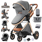 Poussette 3-en-1 évolutive Mybooni | Nacelle, siège auto et landau