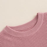 Pull tricoté assorti famille Mybooni — Mère et enfant broderie lettre