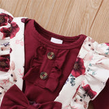 Vêtements bébé fille Bouni — 2 pièces rouge et fleurs
