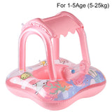 Bouée bébé avec auvent Mybooni | Siège flottant protégé piscine & plage 0-12M