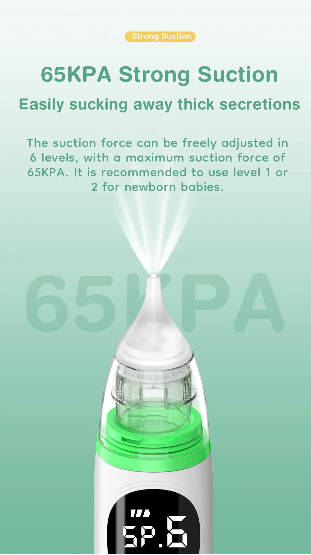 Aspirateur nasal électrique bébé MAMIJOY - 6 modes aspiration silicone grade alimentaire musique