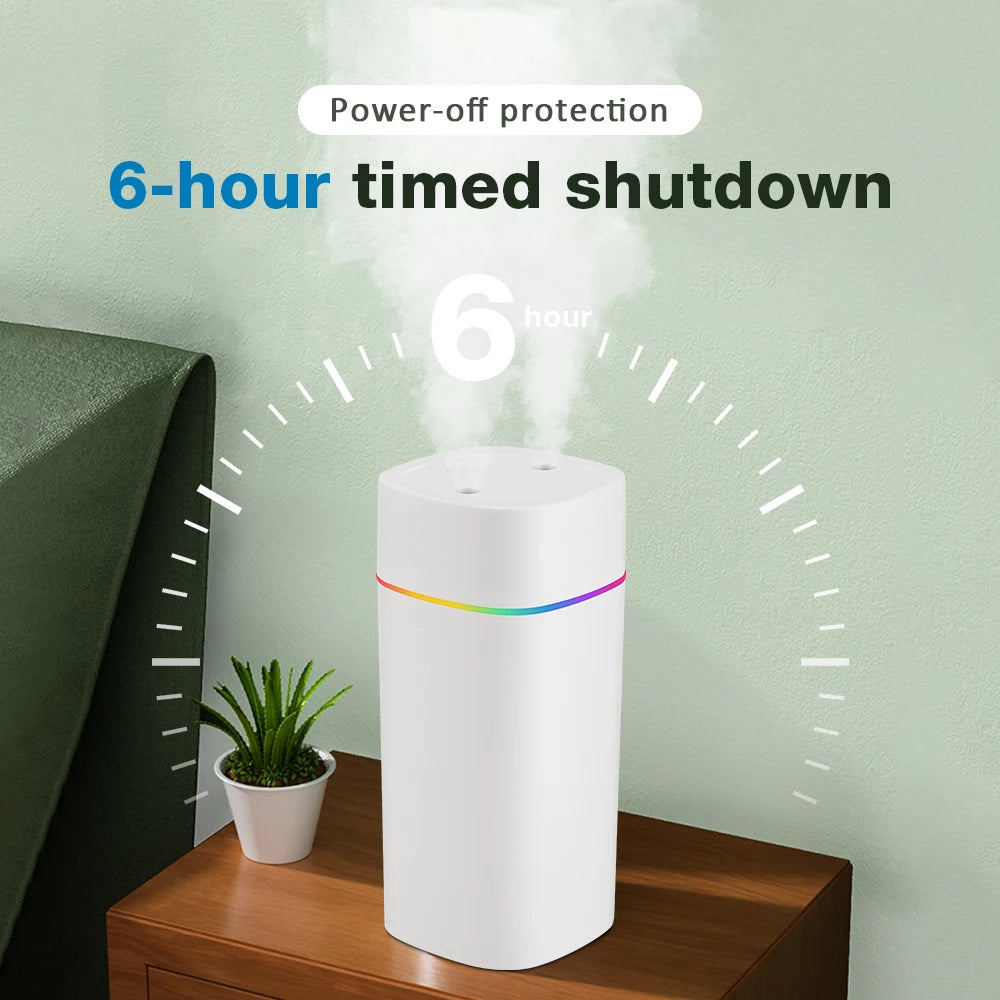 Humidificateur double buse Bouni — diffusion simultanée 2 directions