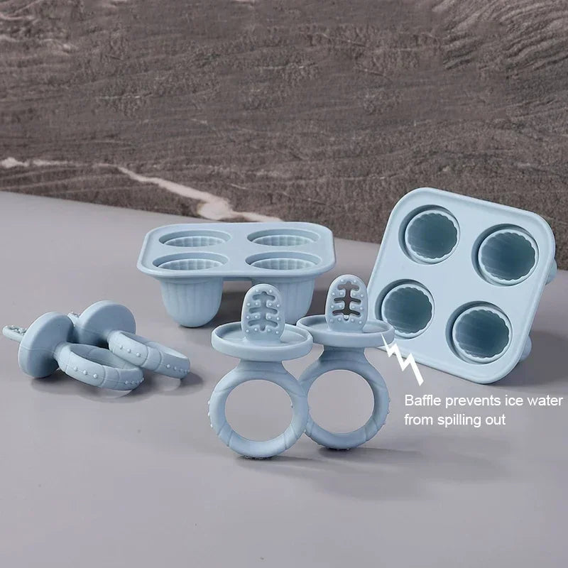 5 anneaux dentition bébé silicone BPA free - porte-aliments fruits légumes forme lapin anti-chute