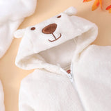 Grenouillère capuche fermeture éclair Mybooni — Motif ours 0-18M