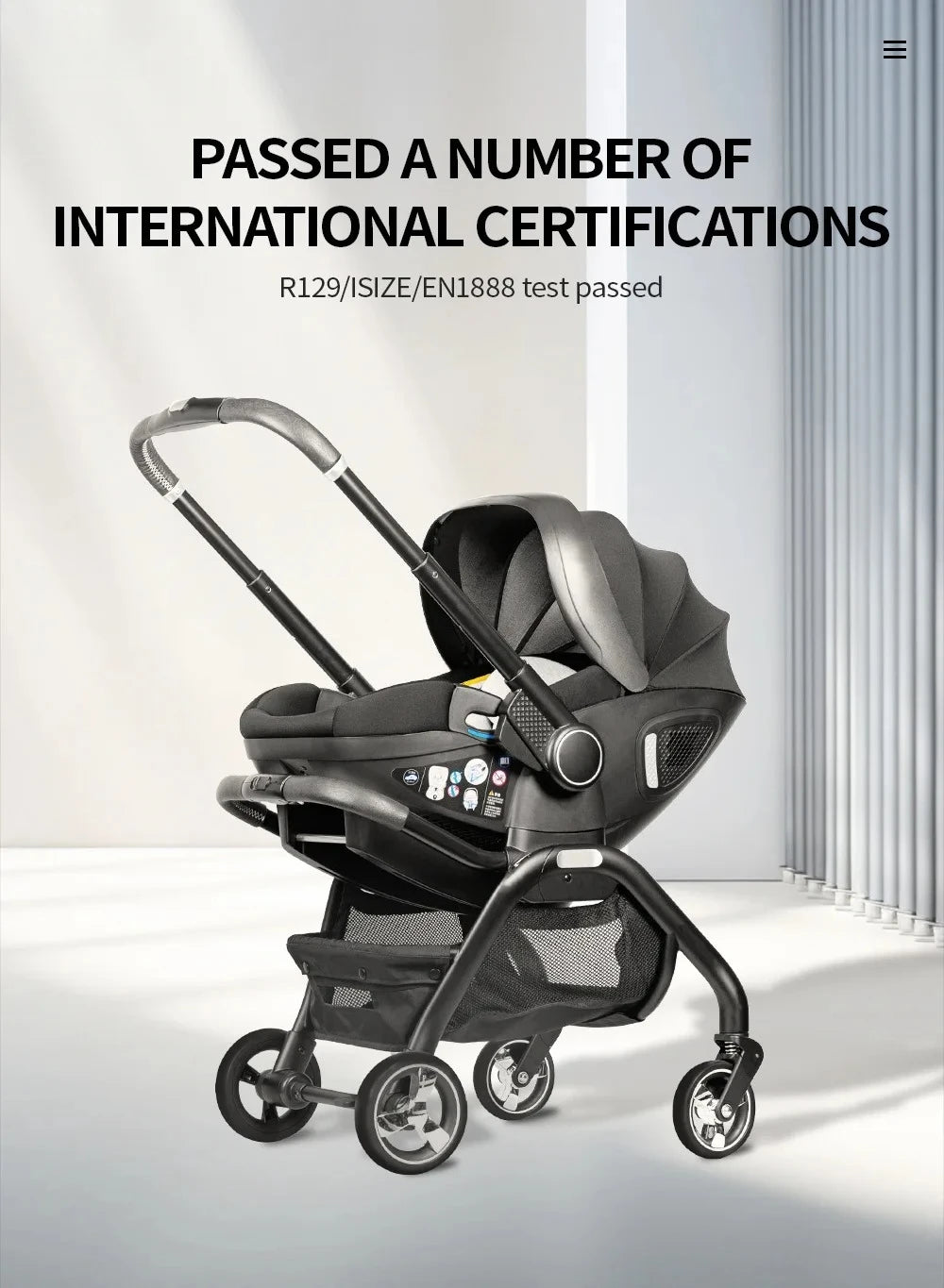 Poussette rose 4-en-1 avec nacelle siège auto de luxe pliable livraison EU