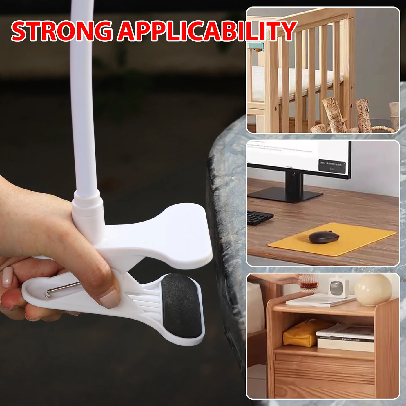 Support fixation babyphone Mybooni — Pince flexible caméra réglable sans perçage