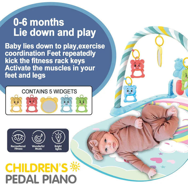 Tapis d'éveil arceau musical piano Mybooni — Jouet pédagogique 0-36 mois