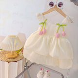 Robe d'anniversaire bébé fille fleur rose - robe gâteau élégante fête 0-2 ans