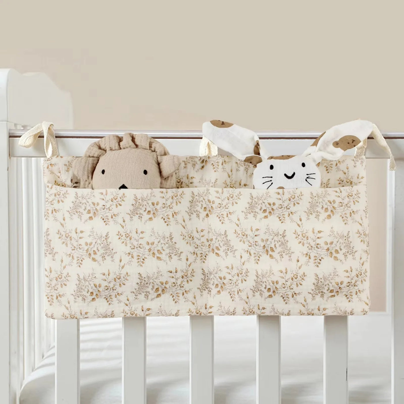Organiseur tête de lit bébé Bouni — Sac rangement couches multifonction