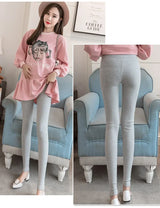 Legging maternité coton bas ventre taille basse - pantalon casual femme enceinte printemps-automne