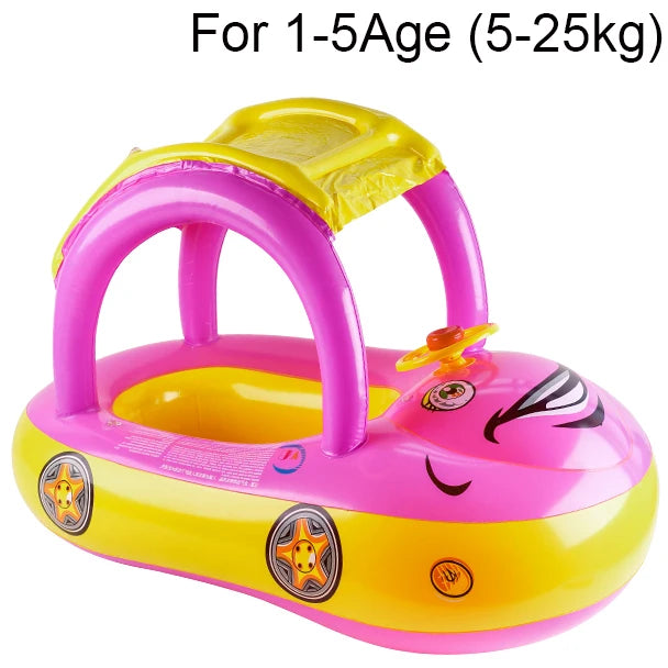 Bouée piscine forme voiture Mybooni — Pour bébé et enfant 4-6 ans