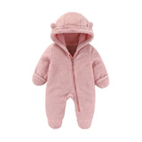Grenouillère bébé flanelle douce chaude - combinaison imprimée cartoon automne-hiver 0-19 mois