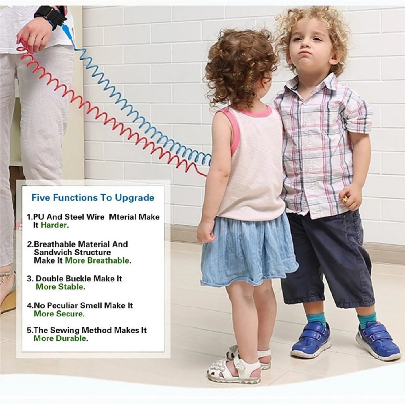 Laisse sécurité enfant anti-perte Mybooni — Harnais bracelet bébé et tout-petit