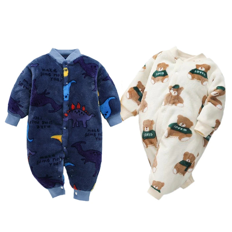 Body bébé flanelle doux printemps hiver - grenouillère fille garçon 0-18 mois