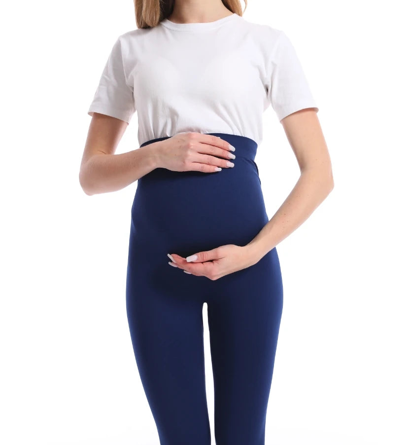 Legging maternité taille haute soutien ventre gainant grossesse