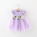 Summer New Waist Line Flower Mesh Yarn Skirt Gi — vue complémentaire 2