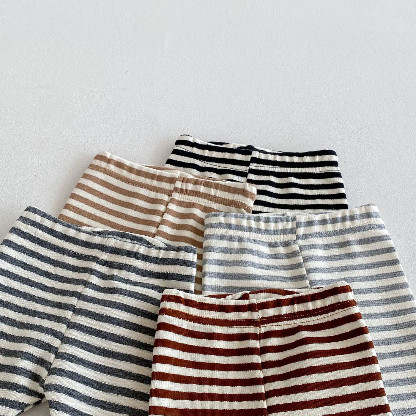 Legging bébé bicolore rayé automne - pantalon enfant couleurs bonbon 3-18 mois