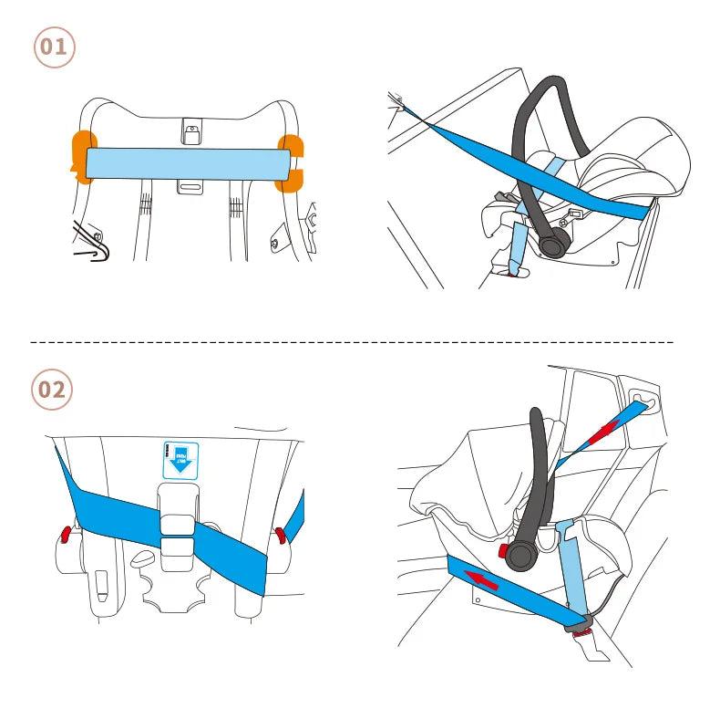 Poussette 3-en-1 pliante multifonctionnelle avec siège de sécurité livraison EU