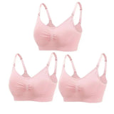 Lot 3 soutiens-gorge d'allaitement coton respirant grande taille push-up