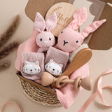 Coffret bain bébé 7 pièces Bouni — Couverture double face et accessoires naissance